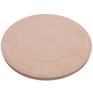 Beige frisbee with circular grip patterns and "Keebee" brand text.