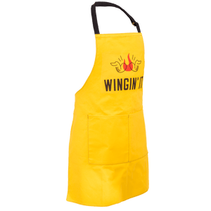 Yellow grilling apron with