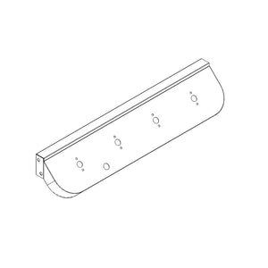 Metal wall guard with rounded edge and mounting holes, designed for ADA-compliant wall protection and safety.