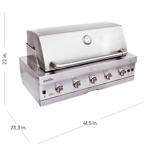 Stainless steel Char-Broil gas grill, 4 burners, 22