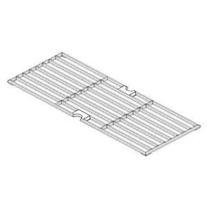 Rectangular slotted ramp with grooves and two notches, designed for accessibility and slip resistance.