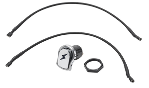 Black and silver sport-style eyewear with flexible temple tips.
