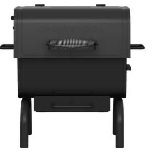 Black Char-Broil electric grill with charcoal mode.