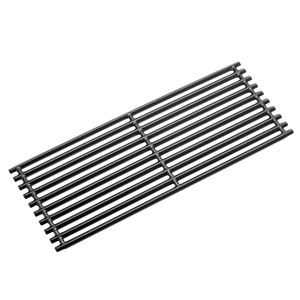 Rectangular metal grill grate with parallel bars, ideal for cooking or grilling food. Durable and easy to clean.