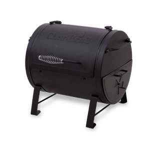 Char-Broil portable charcoal grill with side air vent and sturdy legs, ideal for outdoor grilling.