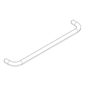 Straight grab bar with rounded ends, ADA-compliant for safety and support. Simple, tubular design for easy grip.