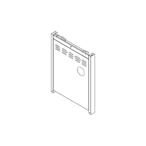 Metal wall mounting bracket with vent slots and a circular cutout, designed for secure and accessible installation.