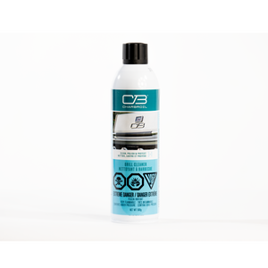 White Char-Broil Grill Cleaner spray bottle, extreme danger warning.