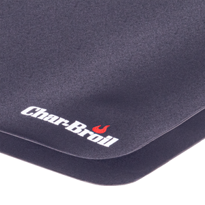 Dark gray Char-Broil portable grill with flame logo.
