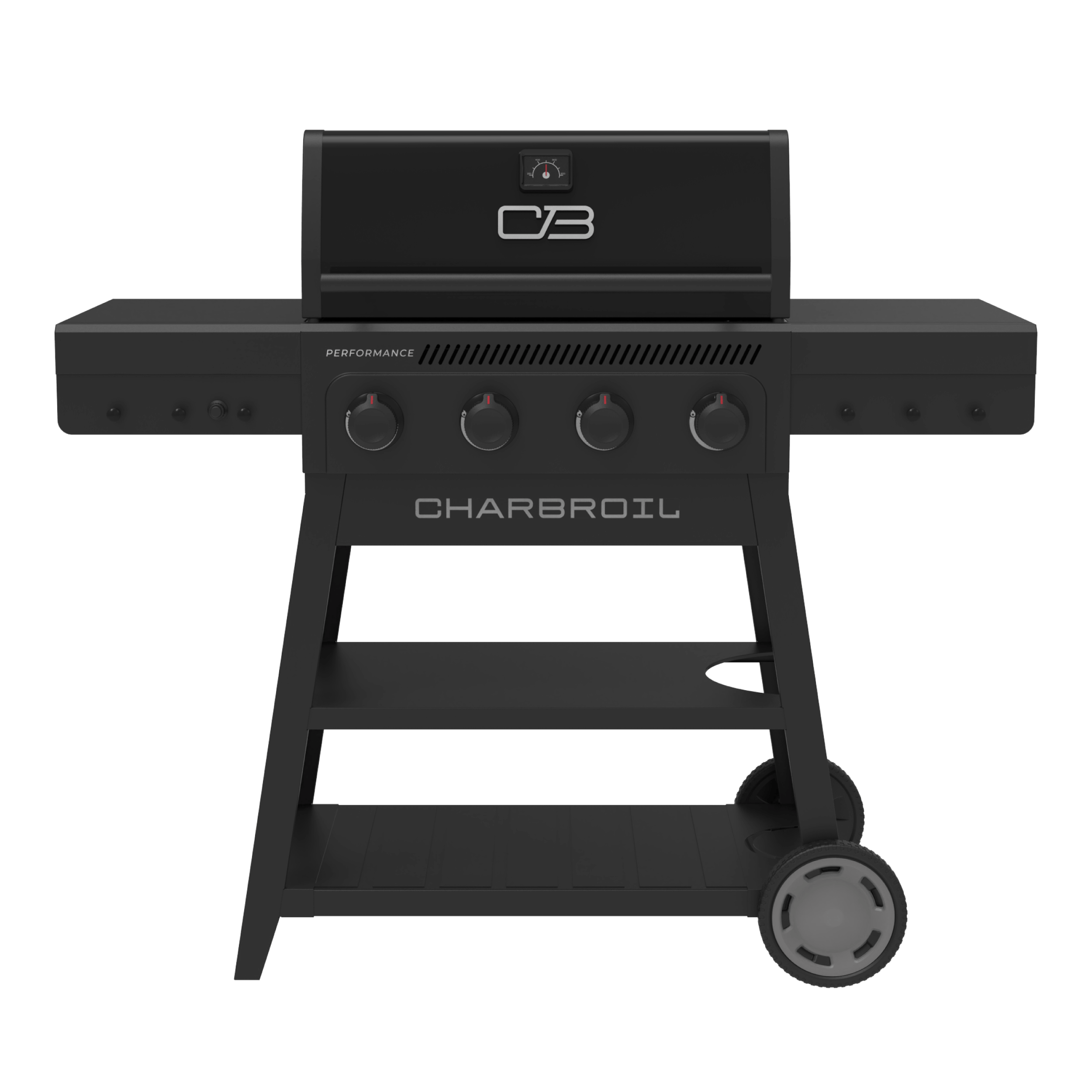 Char-Broil MasterFlame ガスグリル Performance Series™ FlavorMax™ 4 Burner Cart Gas Grill Blackout
