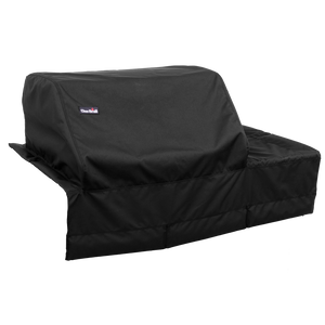 Black Char-Broil grill cover with quilted design.