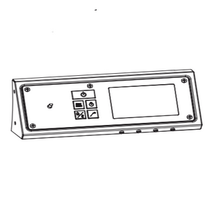Wall-mounted control panel with tactile buttons and a large display screen, accessible for easy operation.