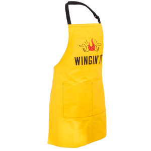 Yellow apron with "WINGIN