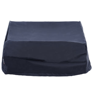 Navy blue waterproof outdoor grill cover.