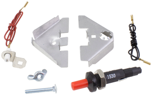 Metal components, screws, and connectors for electrical or mechanical assembly.