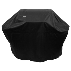 Black outdoor grill cover by Blue Grill.