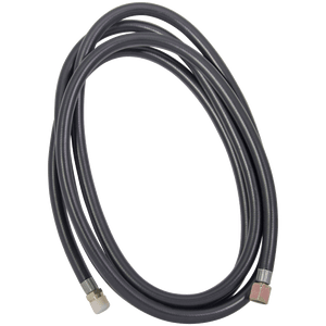Black coiled cable with metal connectors.