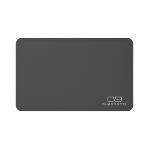 Charcoal-colored mousepad with "Char-Broil" branding.