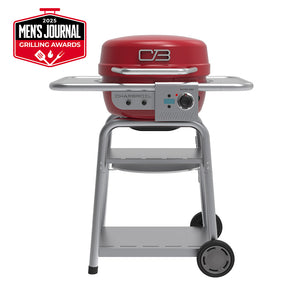 Bistro Pro™ Electric Grill & Griddle + Charcoal Mode Red