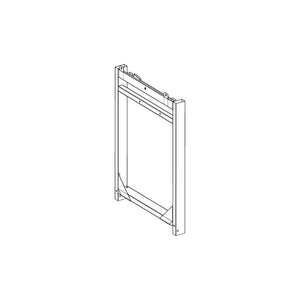 Metal wall frame for ADA-compliant toilet installation; rectangular shape with mounting brackets and support bars.