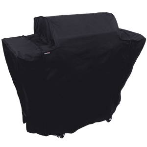 Black grill cover by Char-Broil, protective outdoor equipment accessory.