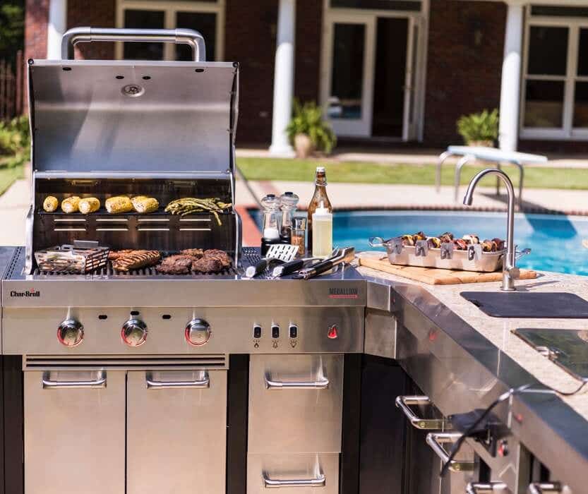 Modular Outdoor Kitchen by pool